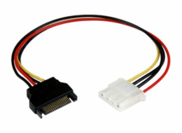 StarTech.com 12in SATA to LP4 Power Cable Adapter F/M - SATA to LP4 Power Adapter - SATA Female to LP4 Male Power Cable - 12 inch (LP4SATAFM12) - Adaptér napájení - 4 pinové interní napájení (F) do SA