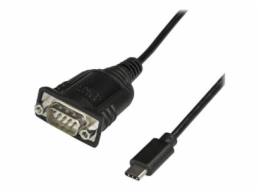 StarTech.com USB C to Serial Adapter Cable with COM Port Retention, 16" (40cm) USB Type C to RS232 (DB9) Serial COM Port Converter Cable, For PLCs, Scanners, Printers, Windows/macOS/Linux - Up to 921.