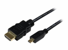 StarTech.com 0.5m High Speed HDMI Cable with Ethernet HDMI to HDMI Micro - Kabel HDMI s ethernetem - HDMI s piny (male) do 19 pin micro HDMI Type D s piny (male) - 50 cm - cerná