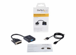 StarTech.com DVI-D to VGA Active Adapter Converter Cable - 1080p - DVI to VGA Converter box (DVI2VGAE) - Video adaptér - DVI-D, Micro-USB typ B (pouze napájení) do HD-15 (VGA) (F) - 24.8 m - podpora 1