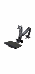 Startech Sit Stand Monitor Arm, Desk Mount Adjustable Sit-Stand Workstation Arm for Single 34" VESA Mount Display, Ergonomic Articulating Standing Desk Converter with Keyboard Tray - Stand Up Office D
