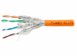 PLANET Elite kabel FTP, drát, Cat 7, 4pár, 600MHz, SFTP LS0H B2ca- stíněný každý pár, oranžový, Dca, balení 500m