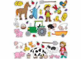 Fiesta Crafts Znovupoužitelné samolepky se scénou Farma