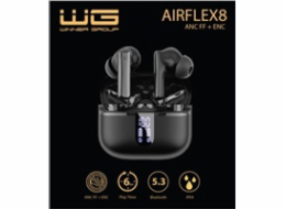 WG - Bluetooth sluchátka WG AirFlex 8, ENC + ANC, černá