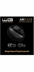 WG - Bluetooth sluchátka WG AirFlex 5, ENC, podpora Qi, černá