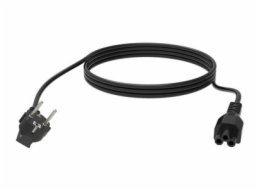 Vision - Elektrický kabel - IEC 60320 C5 do power CEE 7/7 (Z) - 250 V - 16 A - 3 m - licna - černá