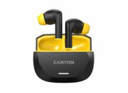 CANYON headset HEXAGON 7 TWS ANC+ENC Wireless Charge Black Yellow