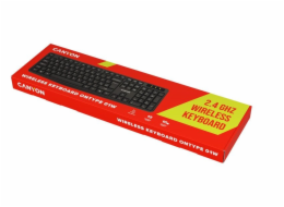 CANYON keyboard KB-W01 EN/CS Wireless Black