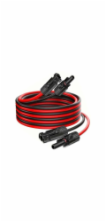 Solární kabel 4mm2, červený+černý s konektory MC4,prodloužení  2m