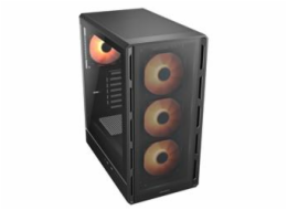 COUGAR PC skříň AIRFACE PURE PRO Black Mid Tower Mesh Front Panel 3 x 120mm ARGB Fan, Rear Panel 1x 120mm ARGB Fan