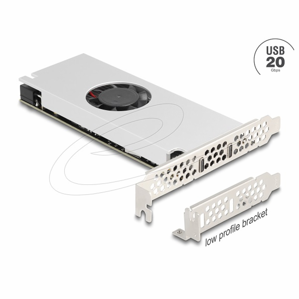 Delock Karta PCI Express x16 na 2 x USB 20 Gb/s USB Type-...
