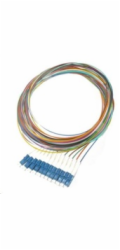 Pigtail SM 9/125, OS2, konektor LC, LS0H, 1m - sada 12 ks