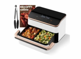 BAZAR - Cosori TF101S Dual blaze TwinFry 10l hozkovzdušná fritéza - bílá - Poškozený obal (Komplet)