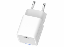 COLORWAY 1x USB-C/ síťová nabíječka/ GaN/ PD/ PPS/ 20W/ Bílá
