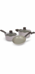 Lamart LT1284 Sada nádobí STRIPE 5 ks, šedá