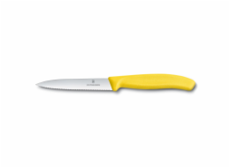 Victorinox Nůž na zeleninu s vlnkovaným ostří žlutý, 10 cm