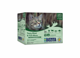 BOZITA Tasty meat and fish menu - mokré krmivo pro kočky - 12x85g
