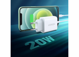Ugreen síťová nabíječka USB Power Delivery 3.0 Quick Charge 4.0+ 20 W 3 A (bílá)
