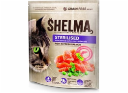 SHELMA Sterilised Rich in salmon - suché krmivo pro kočky - 750g