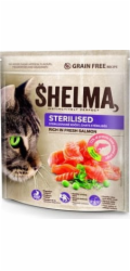 SHELMA Sterilised Rich in salmon - suché krmivo pro kočky - 750g