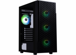 BitFenix skříň Proton / ATX / 4x 120 mms FRGB fan / USB 3.0 / 2x USB 2.0 / tvrzené sklo / černá