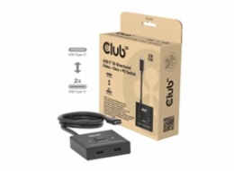 Club3D Switch, USB-C na 2xUSB-C Oboustranný 2v1, 8K60Hz, 4K120Hz, PD 100W