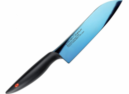 Kasumi KASUMI Nůž Santoku kovaný Titanium délka 18 cm, modrý