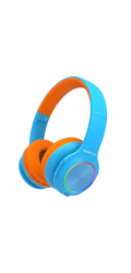 PowerLocus Dětská sluchátka BT PLED, modrá/oranžová