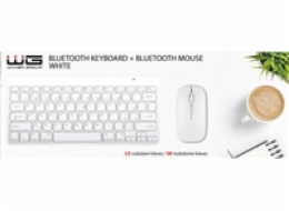 WG - Bluetooth klávesnice s myší, bílá