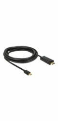 Delock - Kabel adaptéru - Mini DisplayPort s piny (male) do HDMI s piny (male) - 3 m - černá