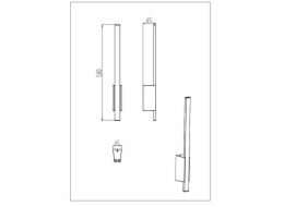 Lampa Domoletti MARZO 14614, 9W, LED, IP44, černá
