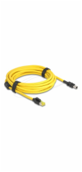 Delock - Sítový kabel - RJ-45 (M) do 8pinový mini I/O typ 2 (M) d-shape - 5 m - 6.5 mm - odstínený - CAT 6 - žlutá