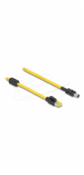 Delock - Sítový kabel - RJ-45 (M) do 8pinový mini I/O typ 2 (M) d-shape - 1 m - 6.5 mm - odstínený - CAT 6 - žlutá