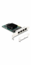 Delock - Sítový adaptér - PCIe 2.0 x4 nízký profil - Gigabit Ethernet x 4