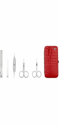 Zwilling Maniküre Pediküre Set 5tlg. mit Nagelschere, Leder