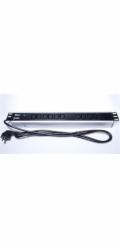 PremiumCord Panel napájecí do 19" racku 1.5U, 10xIEC (C13), 2m kabel