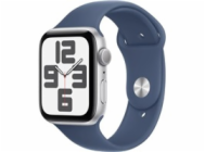 Apple Watch SE (2024) GPS 40mm Silver Aluminium Case with Denim Sport Band - S/M