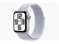 Apple Watch SE GPS 44mm Silver Aluminium Case with Blue Cloud Sport Loop