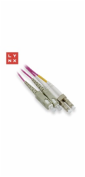 LYNX duplexní patch kabel MM, OM4, LC/SC, 50/125µm, 3m