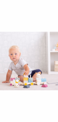 Bigjigs Baby Dřevěný vláček se zvířátky