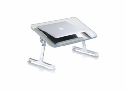 DeTech Stolek pod notebook s ventilátorem  A8, béžová Ventilátor 90x90x25mm, tenký a elegantní design, kompatibilní s notebooky do 15,6", rozměry pracovní plochy 520x300x12mm, nastavitelná výška 235 