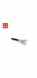 LYNX SFTP kabel, Cat6a, PE, celoměděný, venkovní, černý,  cívka 500m