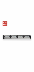 LYNX 19" patch panel 24-port, UTP Cat5e, 50µ, nestíněný, černý