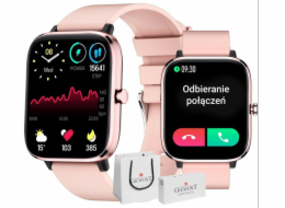 Chytré hodinky Giewont Chytré hodinky Giewont Dynamic SmartCall GW230-1 – růžové zlato/pudrová růžová