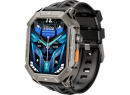 Chytré hodinky Rubicon SmartWatch Rubicon RNCF24 šedé silikonové konverzace BT Call.