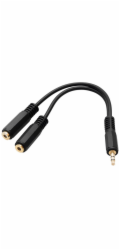 Adaptér BLOW 3,5 mm M, 2 x 3,5 mm F, černý 91-217