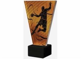 Victoria Sport Skleněná trofej Monochromatická na mramorovém podstavci - HÁZENÁ