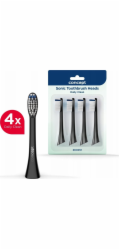 CONCEPT Náhradní hlavice k zubním kartáčkům PERFECT SMILE ZK500x, Daily Clean, 4 ks, černé ZK0051 