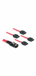 DeLOCK adaptérový kabel Mini SAS SFF-8087 > 4x SATA 7-pin