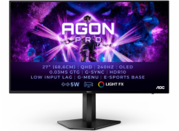 AOC Monitor 26,5 palce AG276UZD 4K QD-OLED 240Hz HDMIx2 DP USB-C Pivot